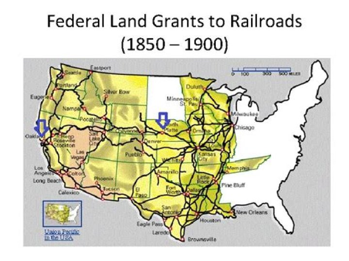 What are land grants explain how land grants relate to railroads?
