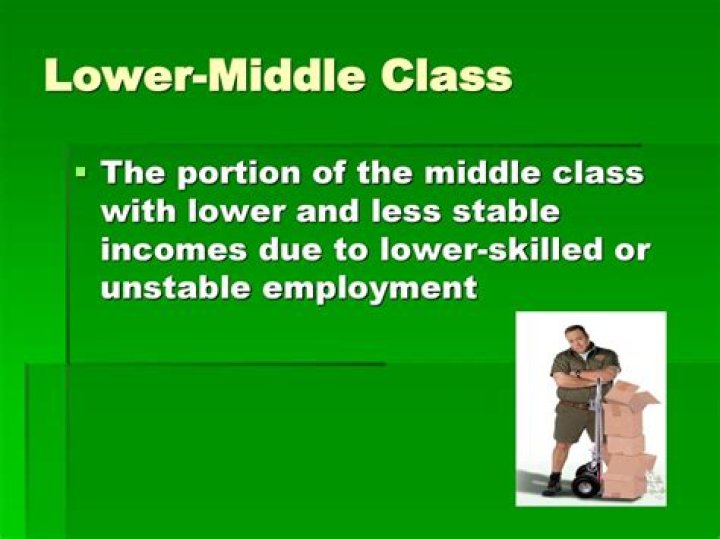 What are lower middle class jobs?