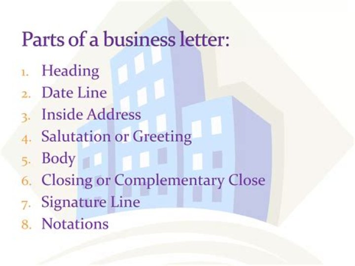 What are parts of business letter?