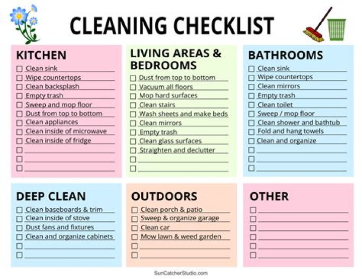 What are some cleaning duties?