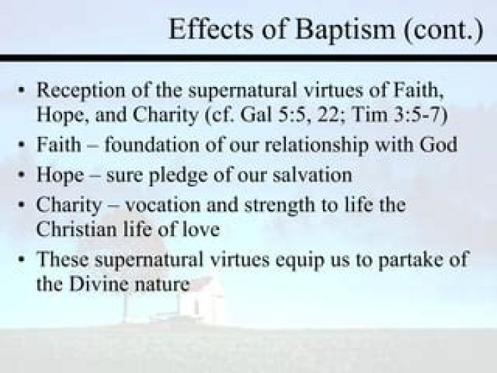 What are the 4 effects of baptism?