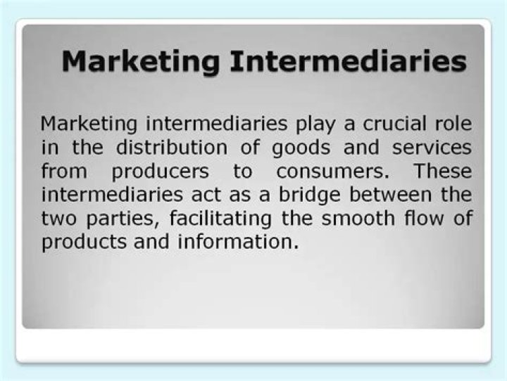 What are the different kinds of marketing intermediaries?