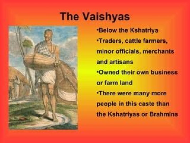 What are the jobs of the Vaishyas?
