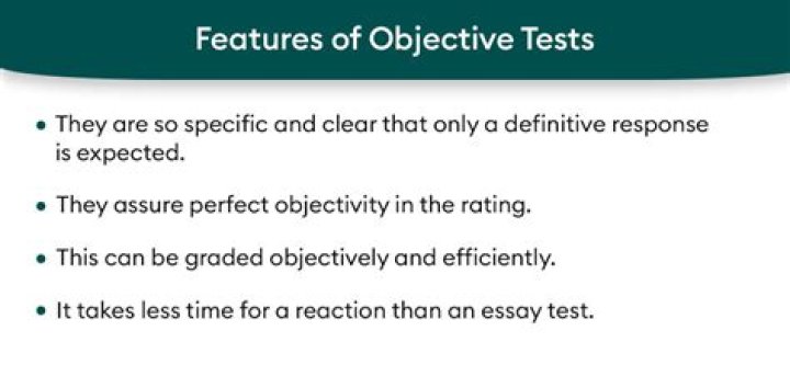 What are the types of objective tests?