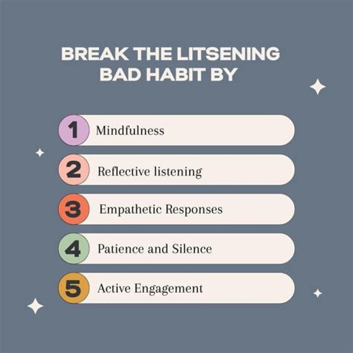 What are three common bad listening habits that you have?