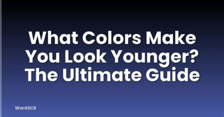 What colors make you look younger?