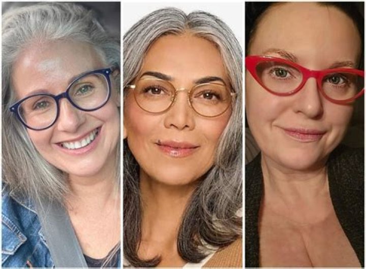 What colour glasses suit GREY hair?