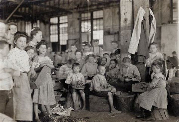 What did children do in factories in the 1800s?