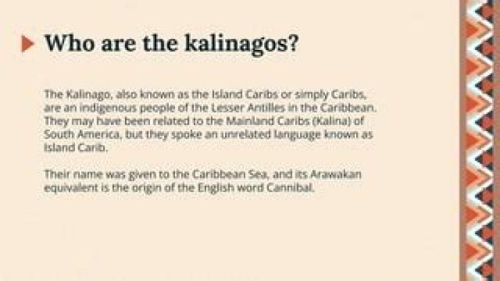 What did the Kalinagos do?