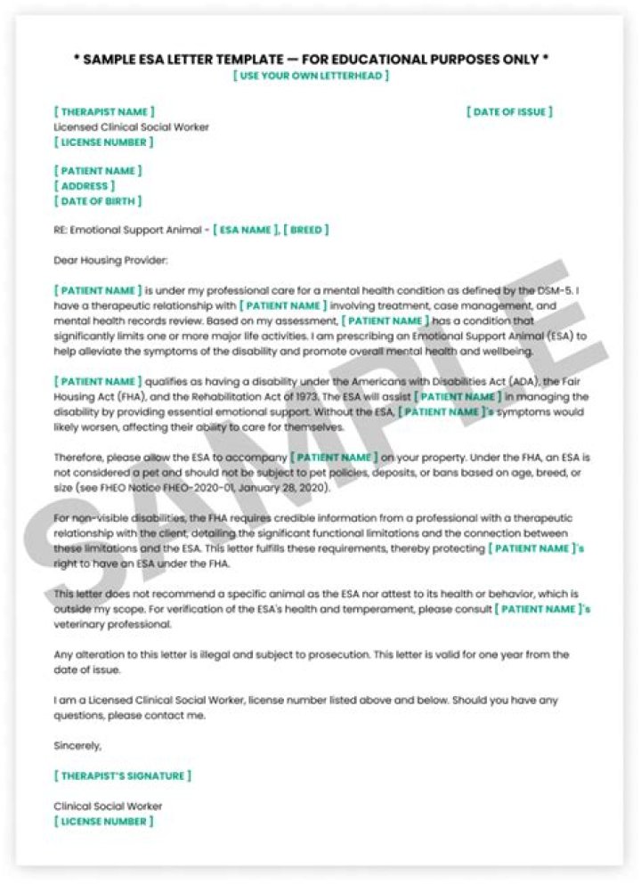 What do you do once you get your ESA letter?