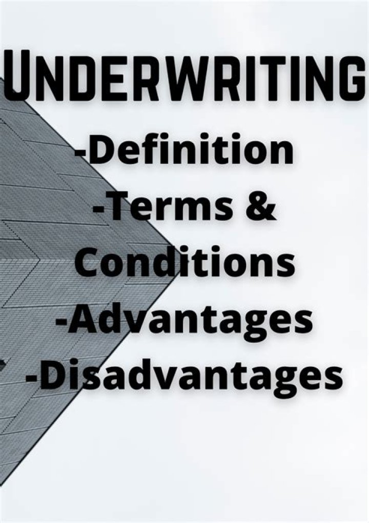 What do you mean by underwriting?
