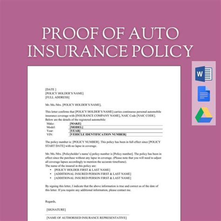What document is proof of car insurance?