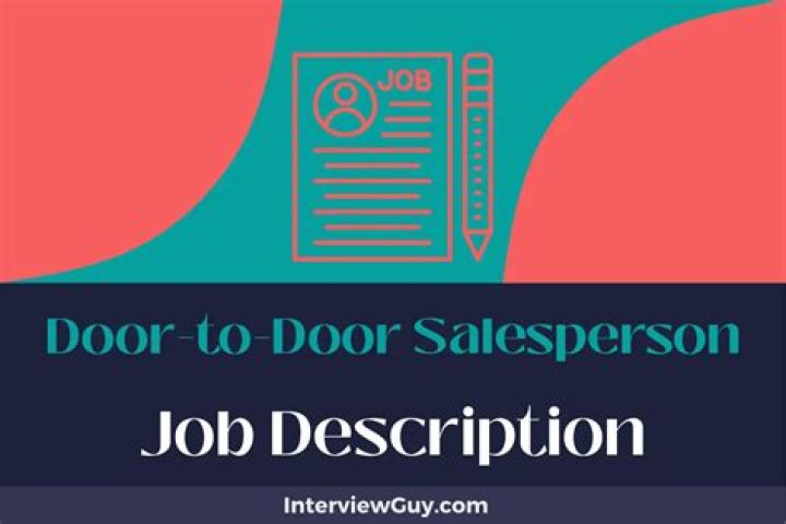 What does a door-to-door salesperson do?