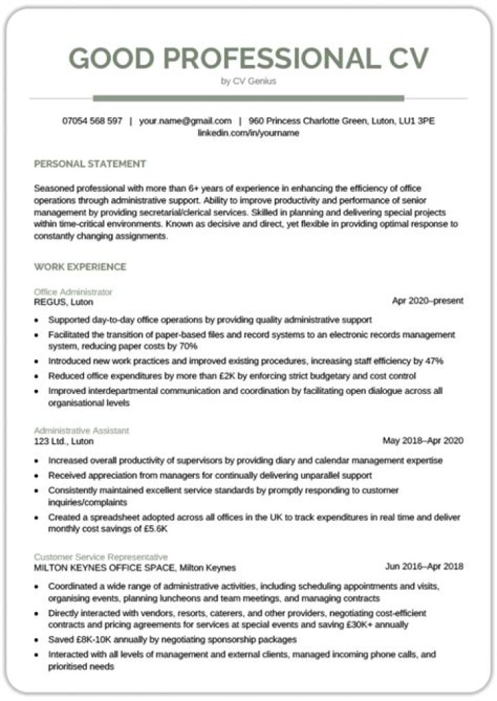 What does a great CV look like?
