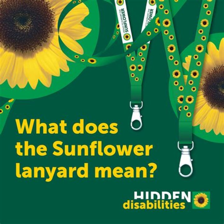 What does a green lanyard with sunflowers mean?