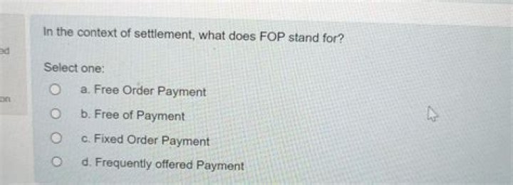 What does FOP stand for?