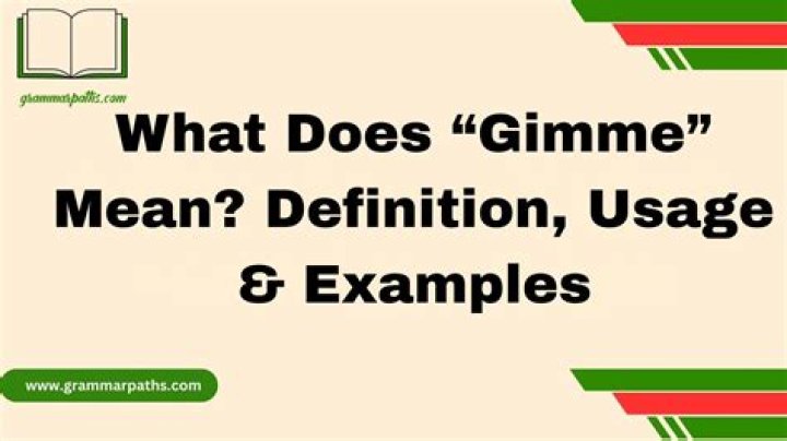 What does gimme 2 mean in Swat?