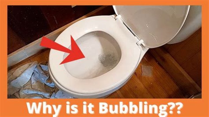 What does it mean when your downstairs toilet bubbles?