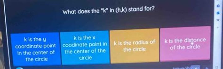 What does K stand for in math?