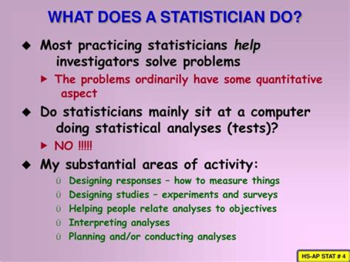 What does statistician mean in a sentence?