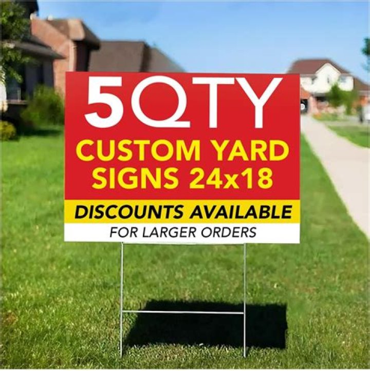 What is a good size for yard sign?