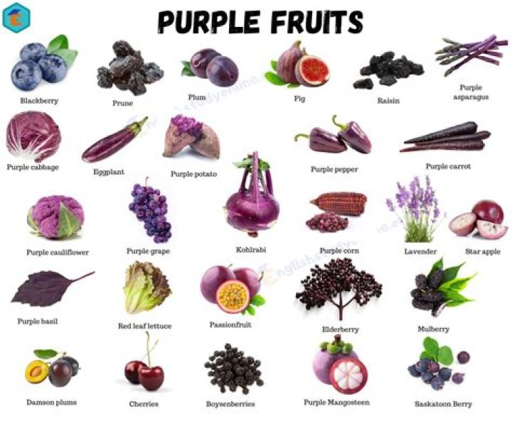 What is a purple fruit?