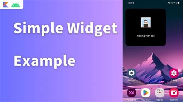 What is a widget example?