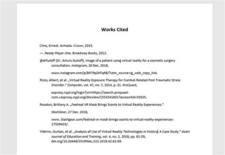 What is a works cited page for?