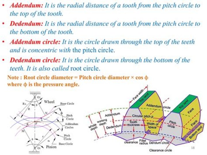 What is Dedendum circle?