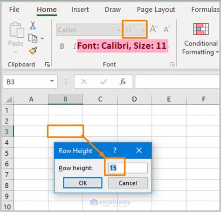 What is default row height?