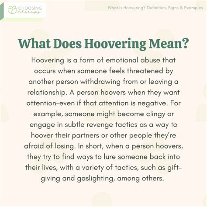 What is hoovering mean?