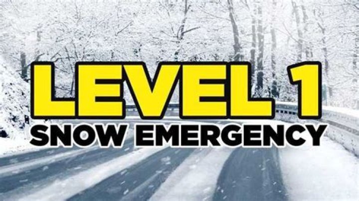 What is Level 1 snow emergency in Ohio?