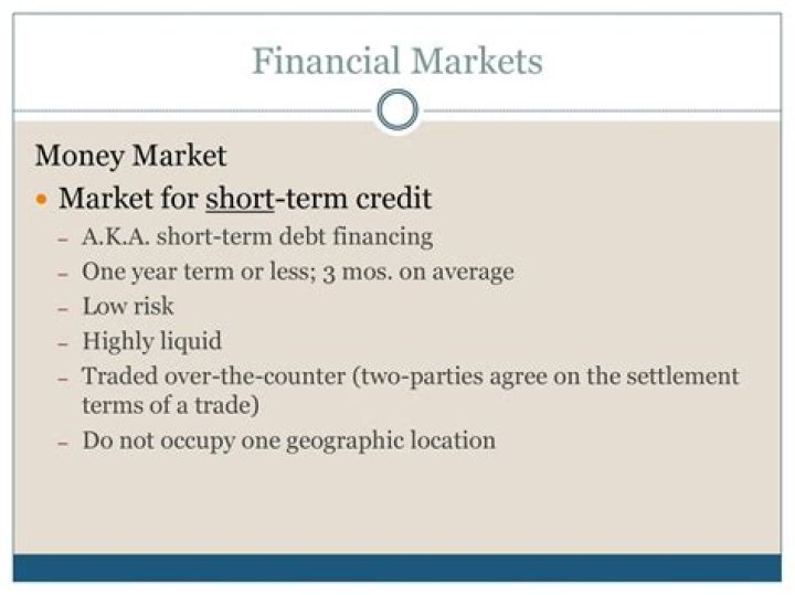 What is market for short term funds called?