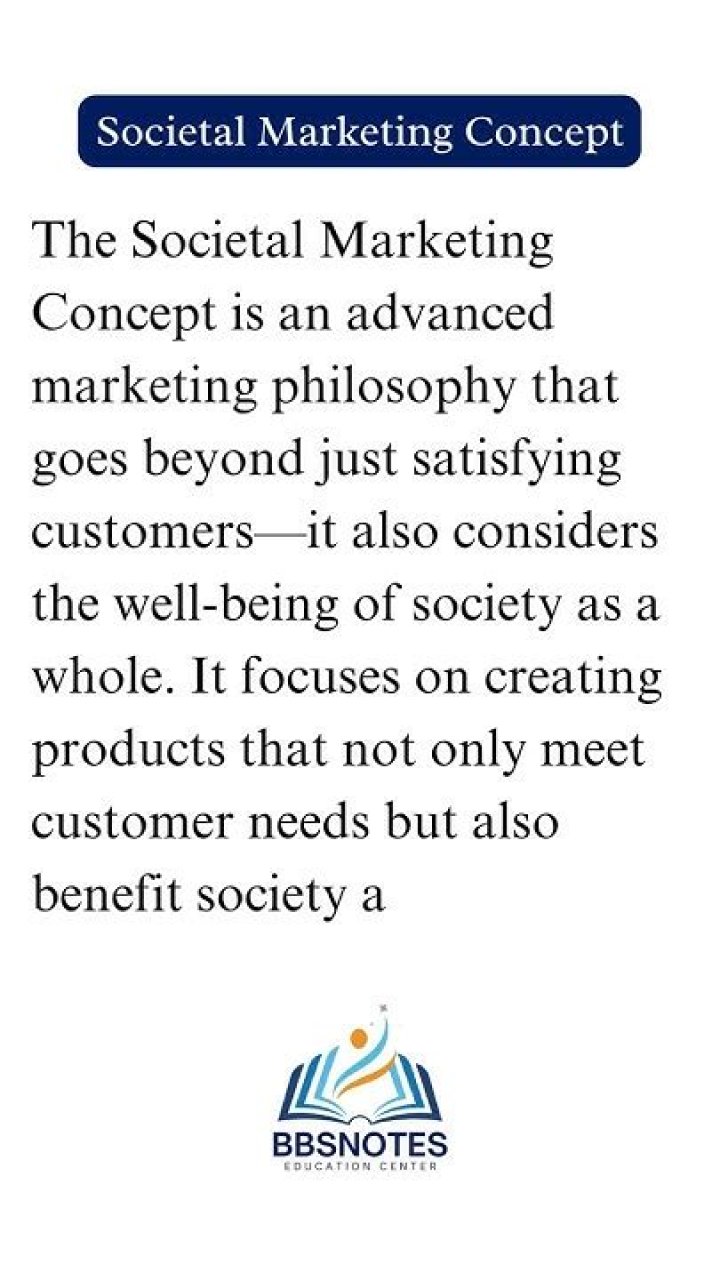 What is societal marketing concept example?