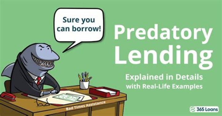 What is the danger of taking a loan from a predatory lender?