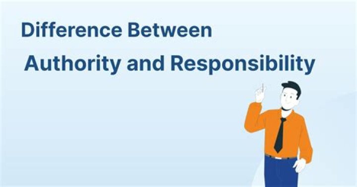 What is the difference between authority and responsibility give example?
