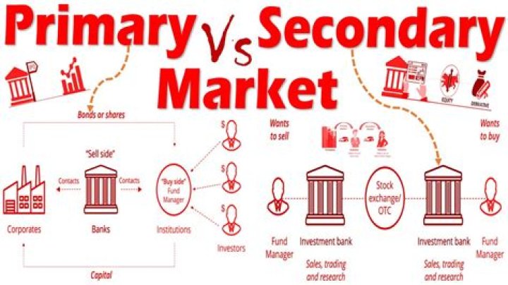 What is the difference between the primary and the secondary stock market illustrate?