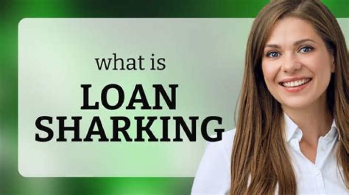 What is the legal term for loan sharking?