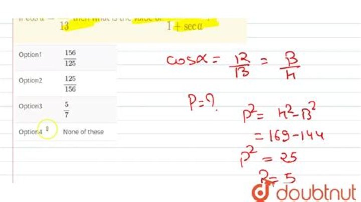 What is the value of cosec 30?