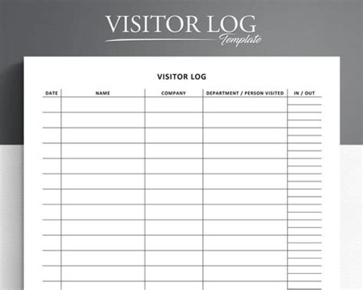 What is visitor log book?