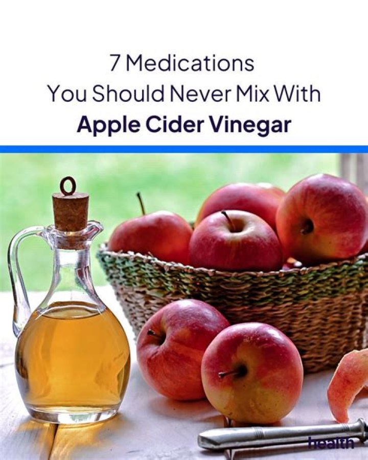 What medications does apple cider vinegar interfere with?