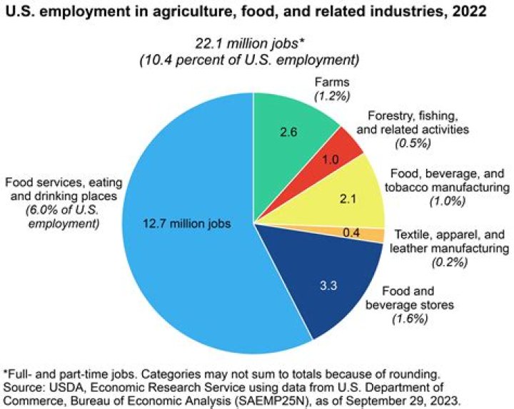What percent of the US labor force is employed in service industries?