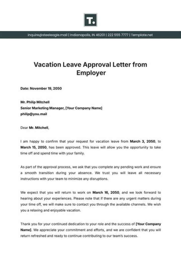 What should be included in a leave request?