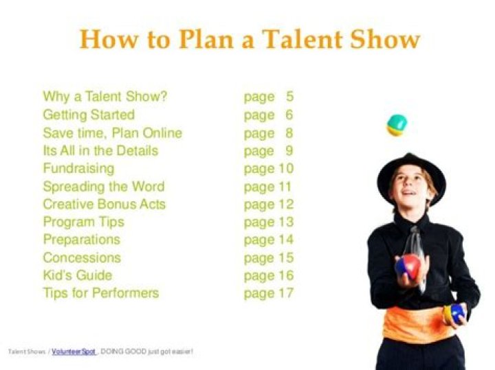 What should I do for a talent show?