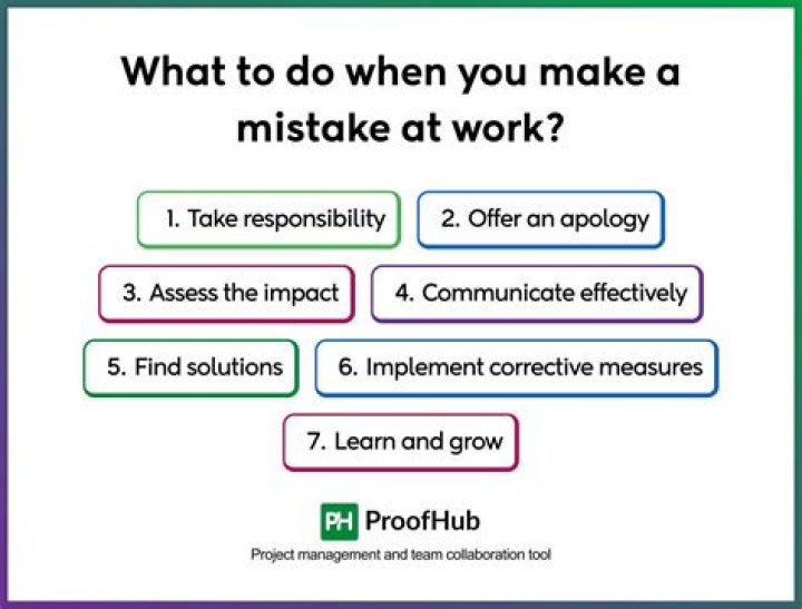 What should you do if you make a mistake at work?