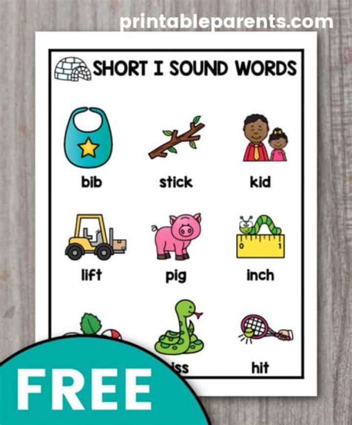 What word has a short i sound?