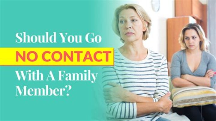 When should you go no contact with family?