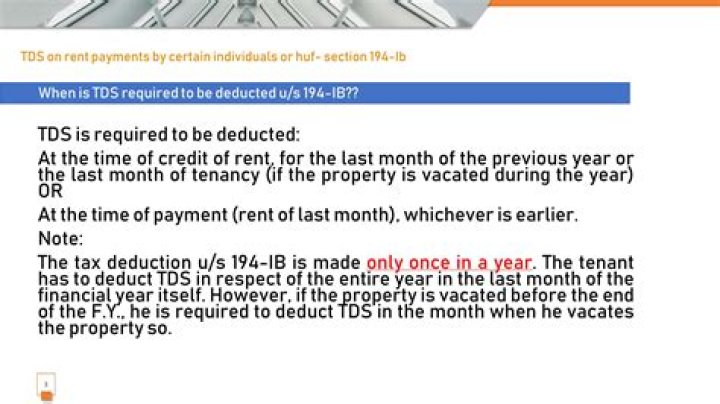 When TDS is not required to be deducted?