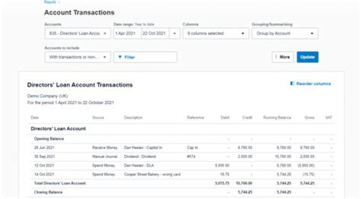 Where does directors loan account go on balance sheet?