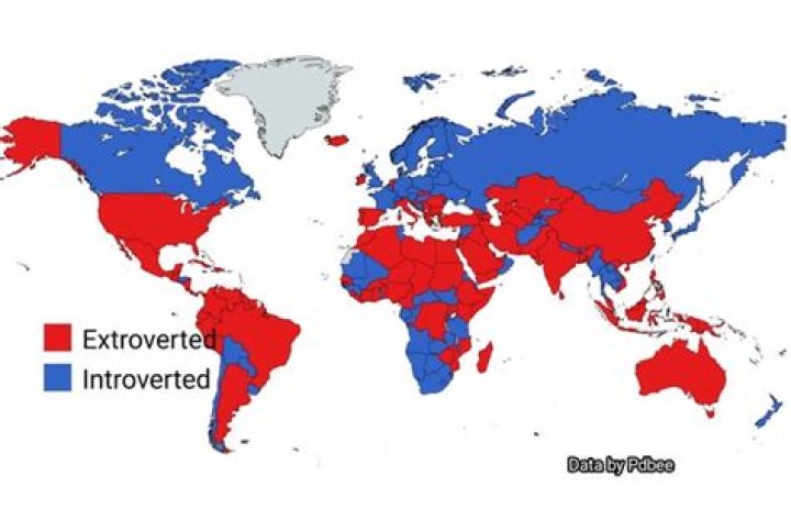 Which country people are most introvert?